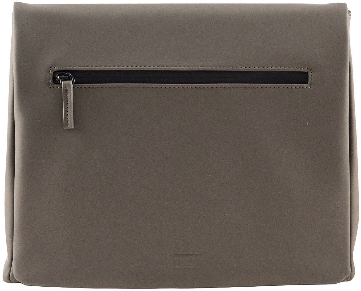 JOST laptoptas schoudertas met laptopvak Halmstad Messenger Bag Olive olijfgroen