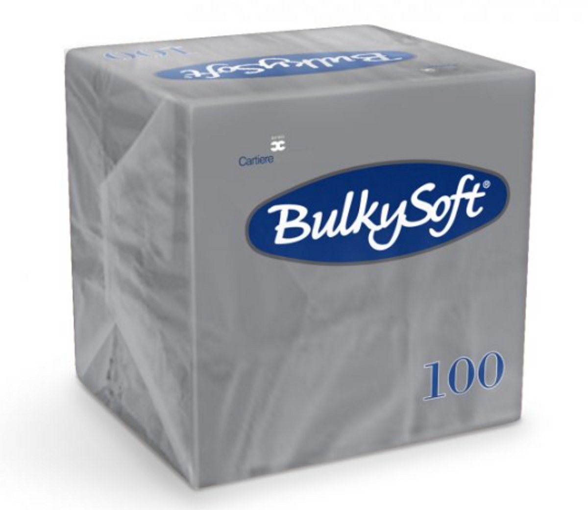 32461 BulkySoft Grijs Cocktailservetten 24x24 cm – 2-laags – 2000 stuks (20x100) – Luxe Papieren Servetten voor Feest & Horeca