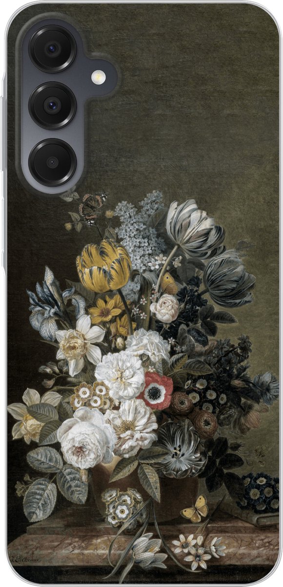 Telefoonhoesje Geschikt voor Samsung Galaxy A16 hoesje - Stilleven met bloemen - Oude meesters - Schilderij - Siliconen Telefoonhoesje Telefoonhoesje