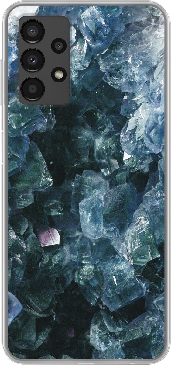 Telefoonhoesje Geschikt voor Samsung Galaxy A13 4G hoesje - Edelstenen en mineralen - Kristal - Natuursteen - Siliconen Telefoonhoesje Telefoonhoesje