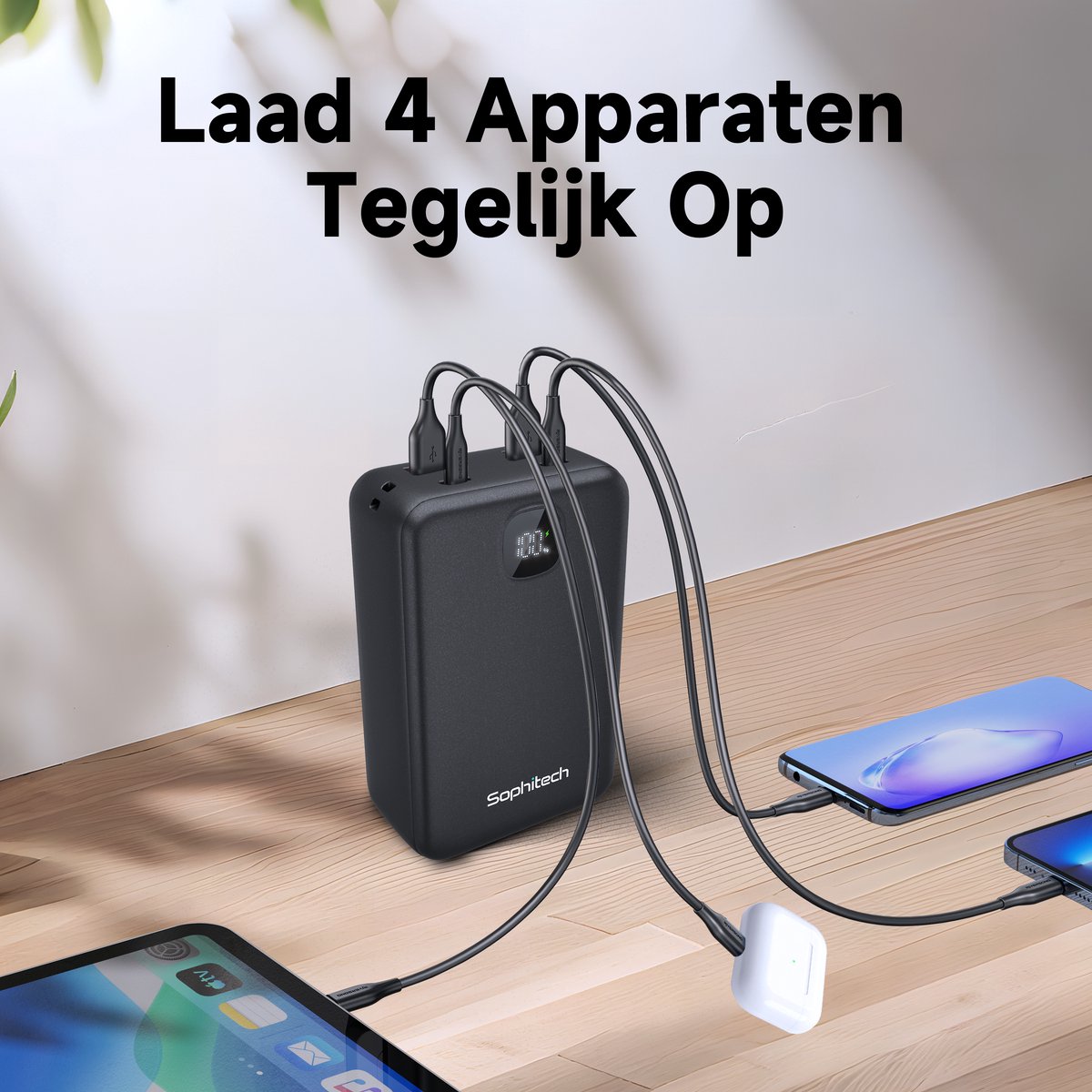 Sophitech Powerbank 30.000 mAh - 22.5W Snelladen - afbeelding 3