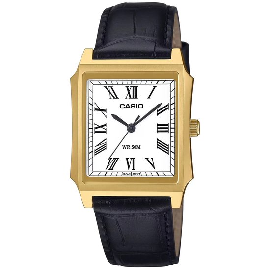 Casio Casio Collection MTP-B190GL-7BVEF Horloge - Leer - Zwart - Ø 32.5 mm