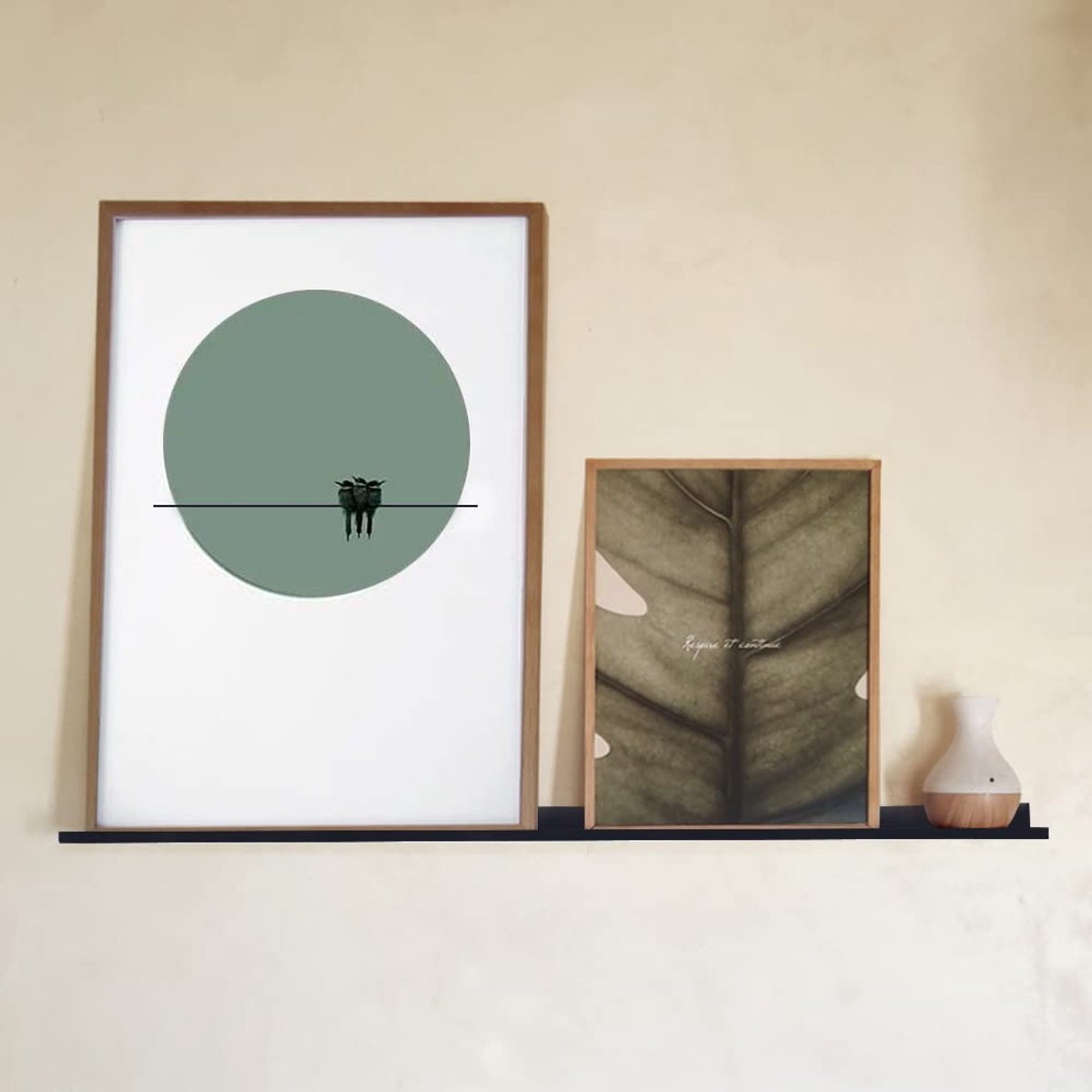 MILUKA zwevend wandrek, rek voor fotolijsten en boeken, wandrek 70 cm