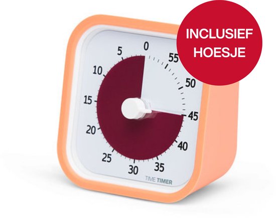 Time Timer® Home Edition Dreamsicle Orange Inclusief hoesje timer voor kinderen