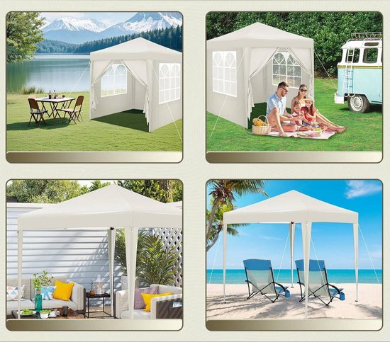 Tuinpaviljoen - Tuinluifel - Zonnescherm - Roestbestendig - UV-bescherming - 2m x 2m x 2,4m van Merkloos — afbeelding 2