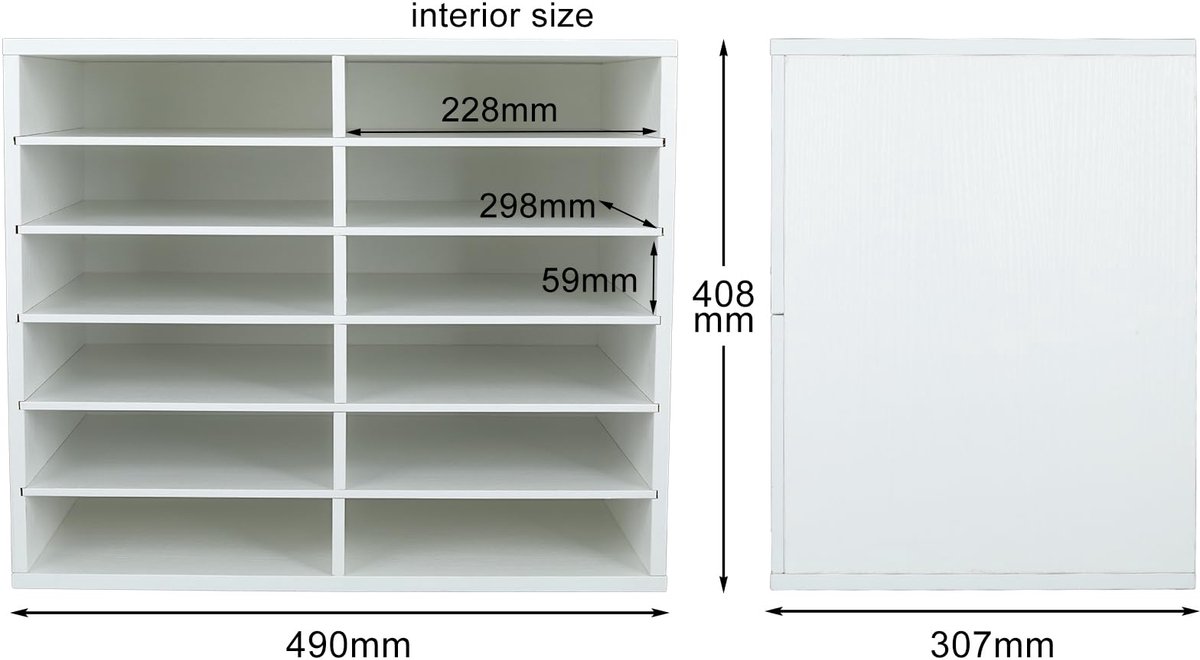 EasyPAG 4 compartimenten houten A4 Bureau Organizer Document Houder File Tray Magazine Houder Brief Tray Papier Tijdschrift Organiser, Zwart