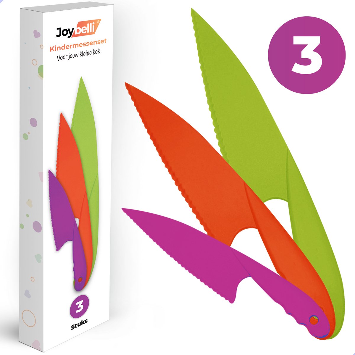 Joybelli® Kindermessen - Kindermes - Messensets - messen voor kinderen - Kindvriendelijke messen - Gekleurde kindermessen