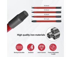 Geschikt voor 1 STUKS Vervangende accessoires voor dweilhandvatten, compatibel met Vileda Spin Turbo/Turbo Smart/EasyWring dweil. Verstelbare paal met vier secties voor eenvoudige installatie (alleen dweilhandvatten zijn inbegrepen).