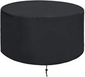 Ronde Hoes - Waterdicht - Grote Ronde Tuintafelhoes - Winddicht - Anti-UV - Tough - Oxford 420D, Ronde Tafelhoes - voor Tuinmeubelen - Zwart - Diameter 148 x 60 cm