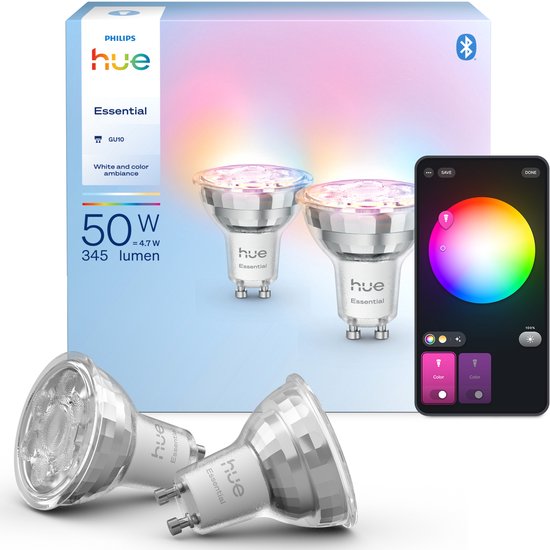 Philips Hue Essential GU10 – White & Colour Ambiance (2-pack)