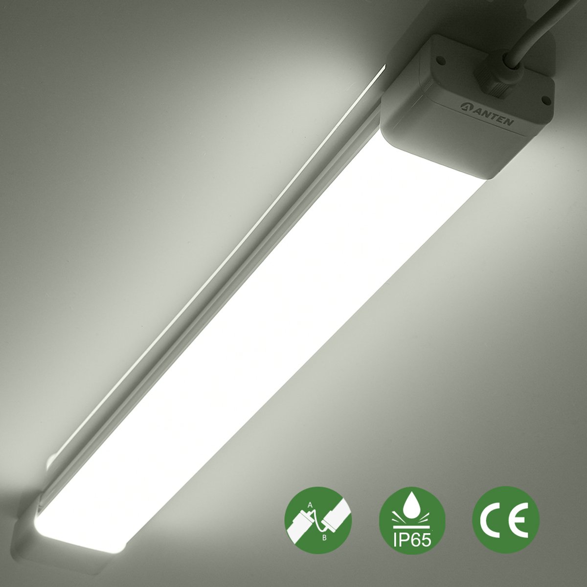 ANTENLICHT - LED Batten 150 cm 45W 6000K 4500lm - Koud wit - LED TL Armatuur - Voor werkplaats, schuur en als onderbouwverlichting