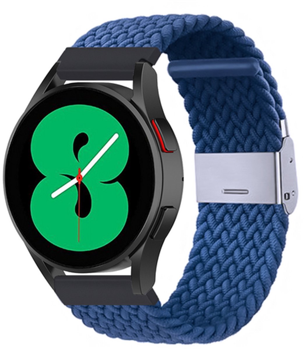 By Qubix - Braided nylon bandje - Blauw - Geschikt voor Xiaomi Redmi Watch 5 Active / Redmi Watch 5 Lite