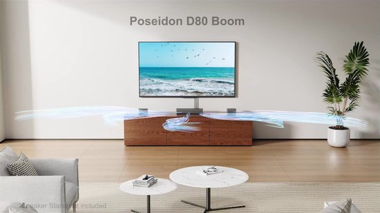 ULTIMEA Poseidon D80 Boom - 7.1 Dolby Atmos Soundbar - Draadloze Subwoofer & Surround Speakers - Home Cinema - HDMI eARC - Soundbar voor tv - Zwart