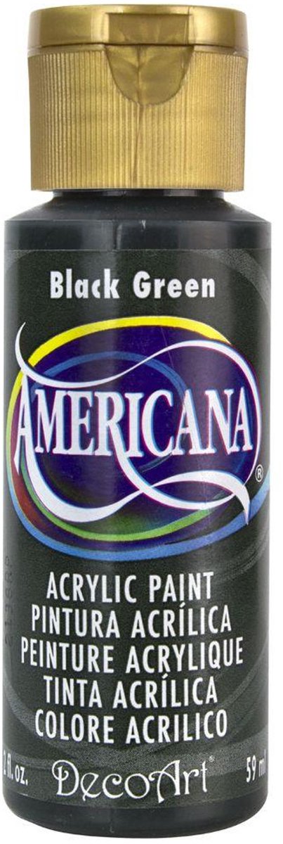 Americana Acrylics 59ml, Black Green