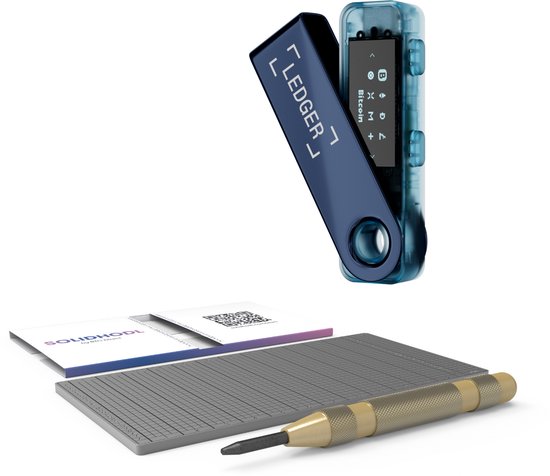 Ledger Nano S Plus Neptune Blue + SOLIDHODL - Voordeelbundel - Hardware Wallet - Wallet voor Bitcoin, Ethereum en vele andere crypto