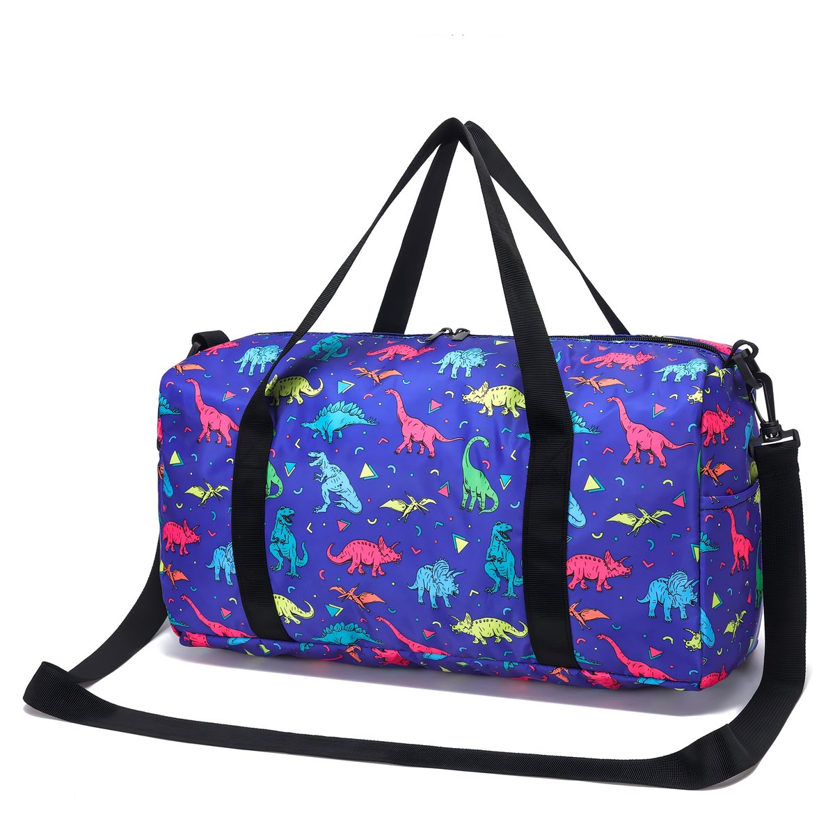 Dino Reistas Kind | Dino Sporttas Kind | Dino Weekendtas | Handbagage Kind Vliegtuig | 25 Liter | Sporttas Jongens | Weekendtas met Dino's | Blauwe Kindertas Peuter | Tas voor Logeren of Vakantie | 24x20x45 cm
