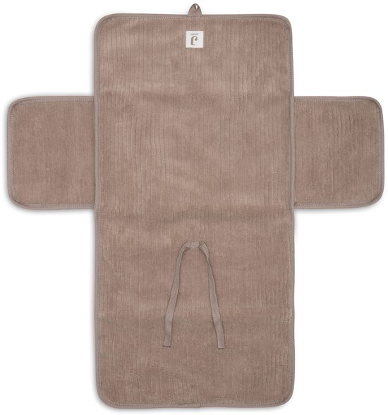 Jollein Verschoonmatjes met Opbergvakken - Cloudy Rib - Milky Coffee