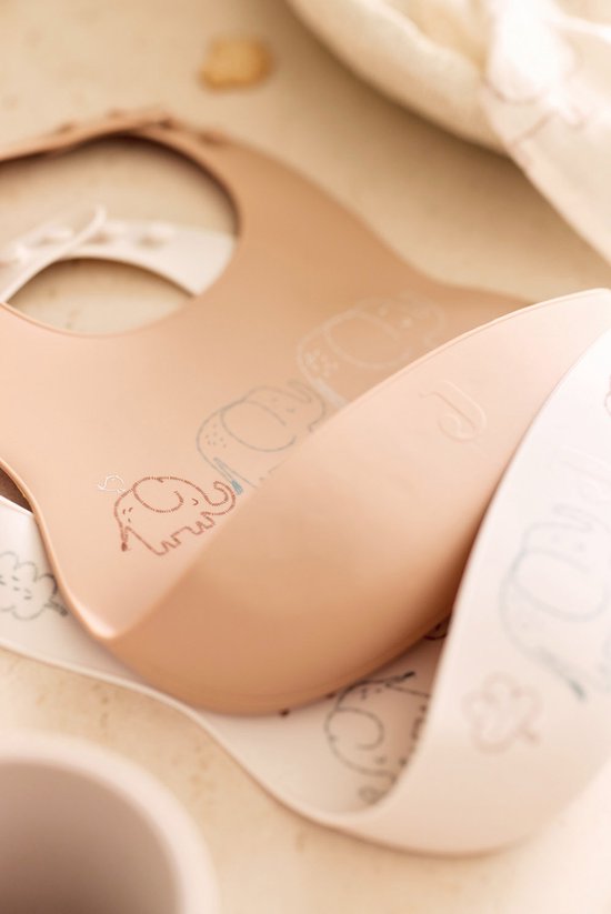 Jollein Slabbetjes Siliconen - 1 Stuk - 31 cm - Elephant Tales van Jollein — afbeelding 3