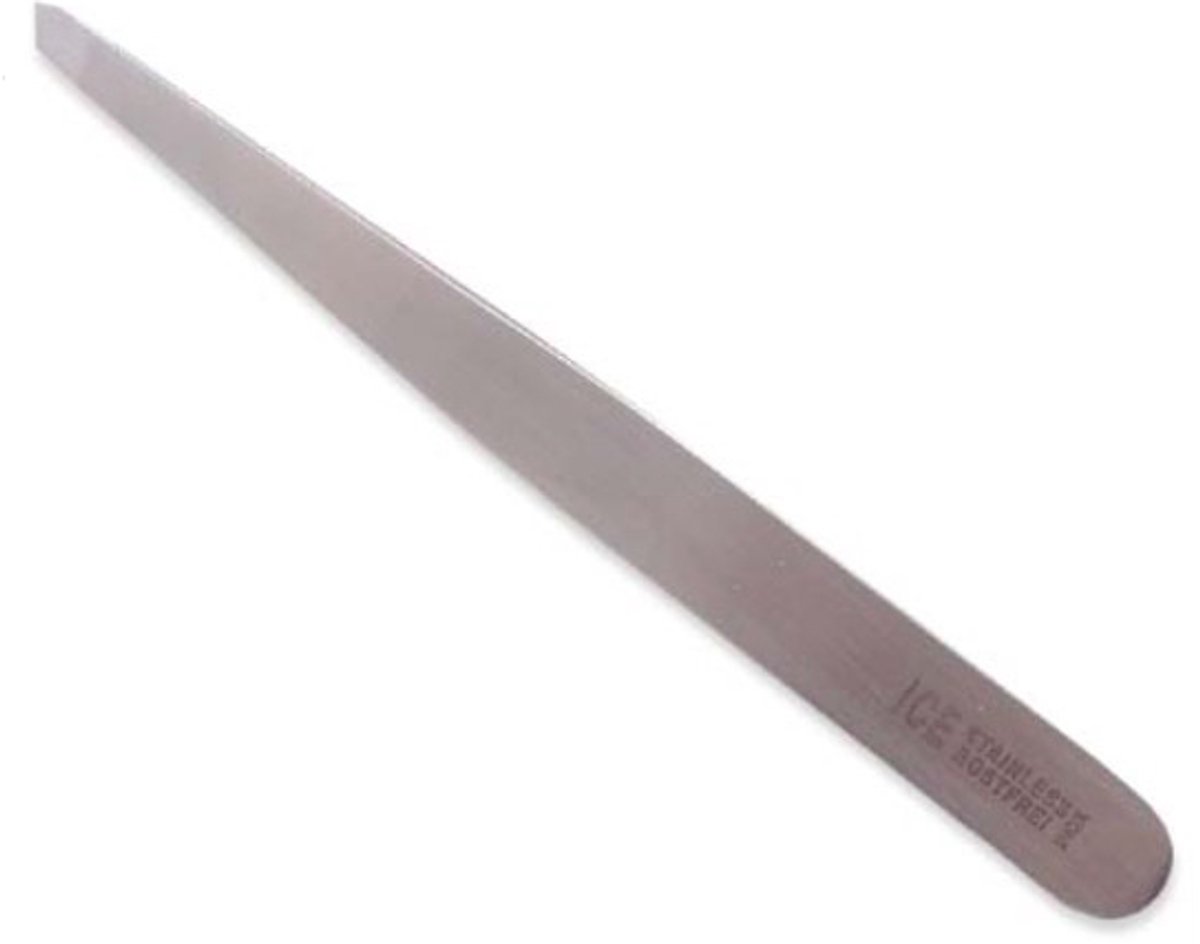 Erlinda - Professionele Pincet - RVS - Schuine Punt -9,5 cm.