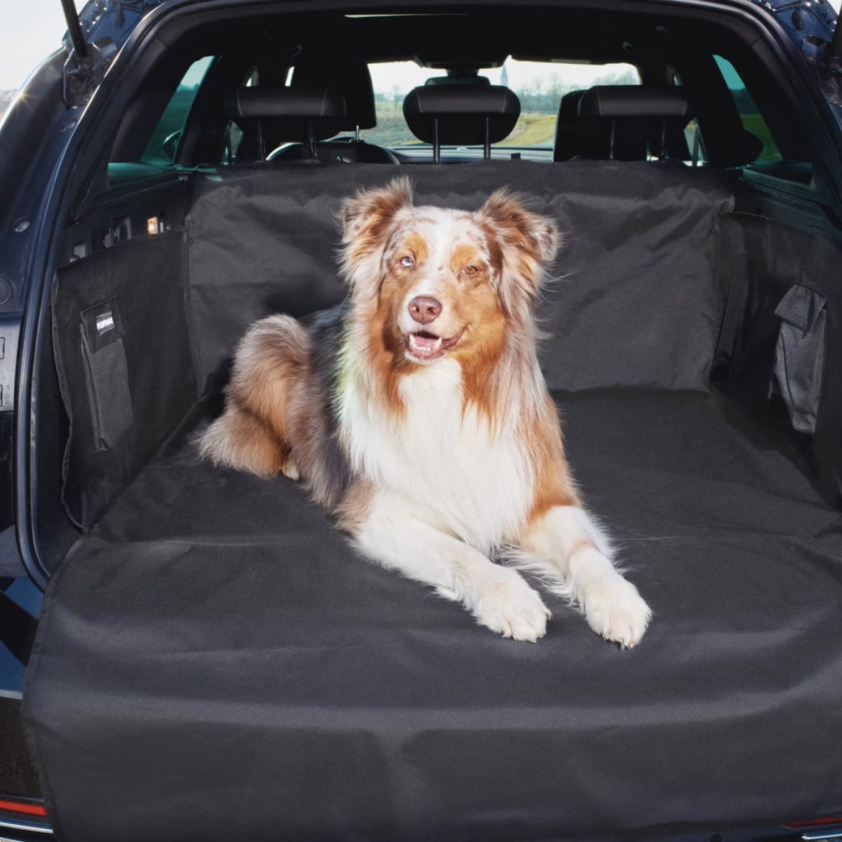 FLUFFINO® Hondenkofferbakbescherming (incl. zij- en laaddrempelbescherming) - Waterdichte, krasvaste en afwasbare kofferbakbeschermingsmat voor honden - Hondendeken voor de kofferbak van de auto