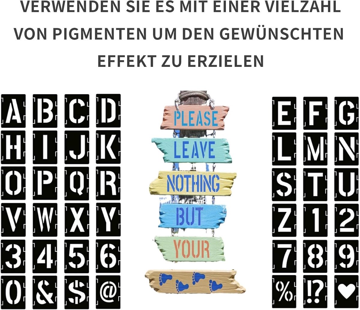 Set van 42 letters, 10 cm, herbruikbare letters, cijfers