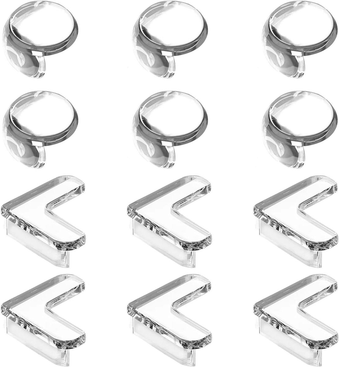 Image of 12 stuks hoekbescherming voor babyveiligheid - Meubelbuffer voor eettafel, randbescherming