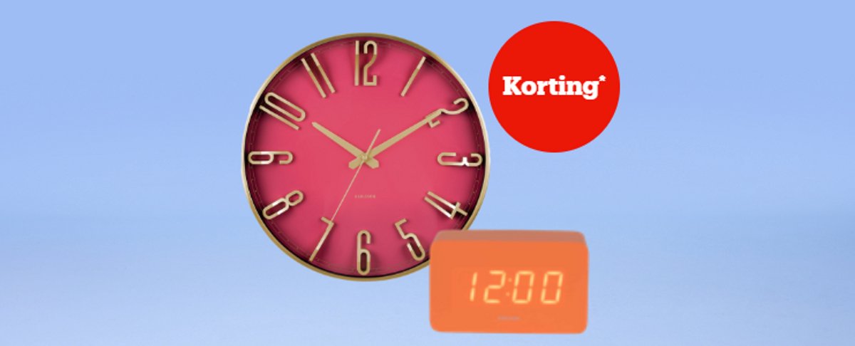 Korting* op klokken