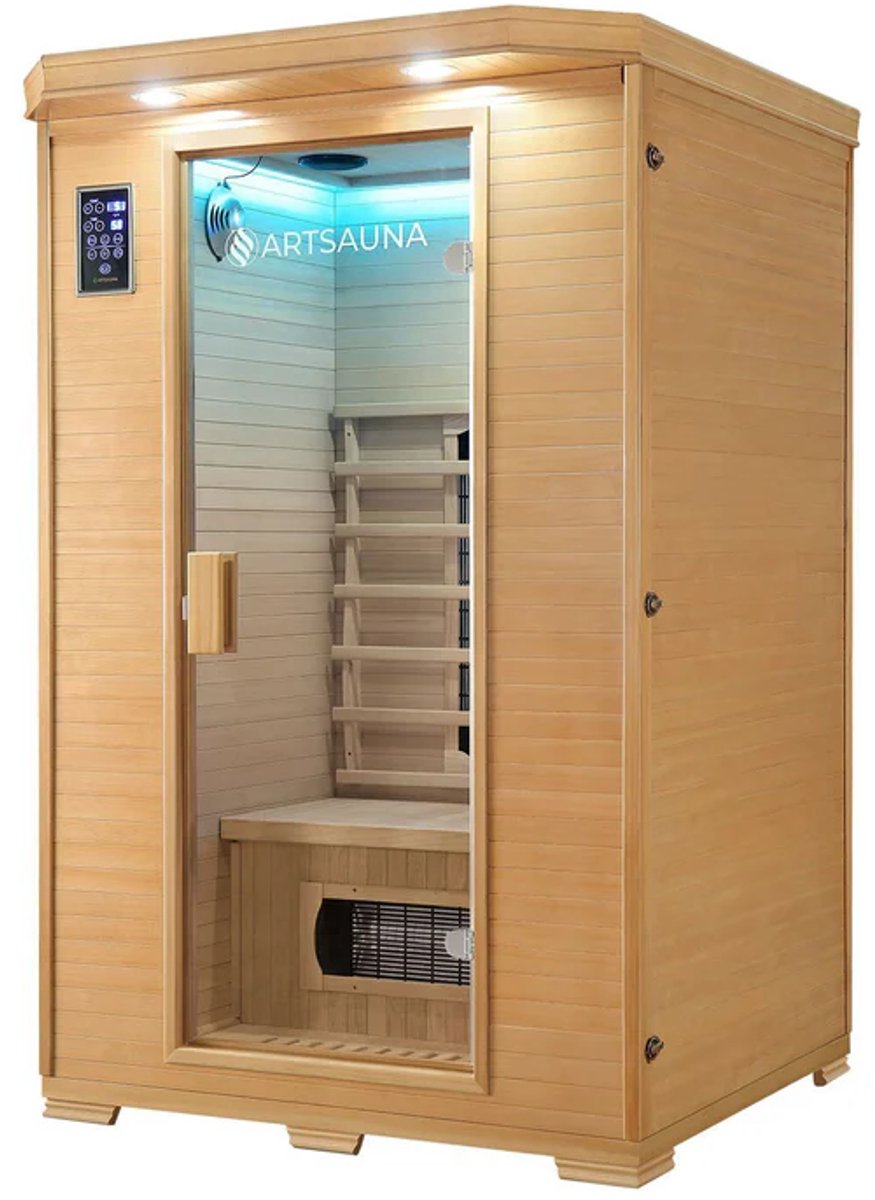 Infraroodcabine Oslo - 120x100x190cm - Keramische Verwarming - 2 personen thumbnail 3