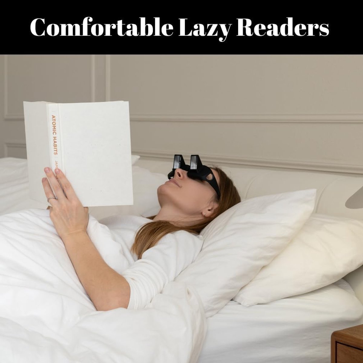 Luie Bril, 90 Graden Prismabril, Horizontale Reflectie, voor Liggend Lezen, Tv Kijken, Kantoorpersoneel, Ouderen