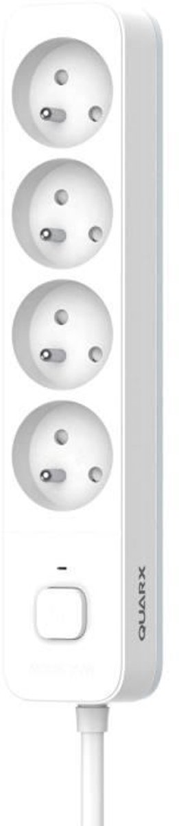 Stekkerdoos - QUARX - 4 stopcontacten - Met 3 USB-poorten, 1,5m kabel