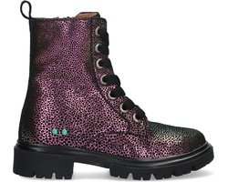 BunniesJR 225884-698 Meisjes Biker Boots - Multicolor - Suède - Veters