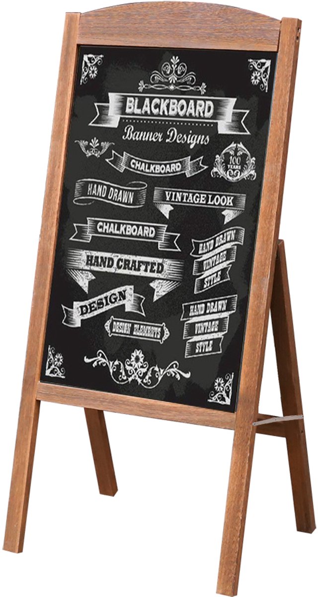 unho Houten A-Frame Krijtbord - Staand Stoepbord - Magnetisch Ezel Krijtbord - Display Stand Sandwichbord - voor Home Bar Countertop Café Restaurant Wedding