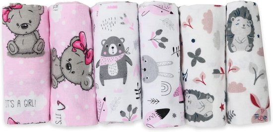 FENSILO Molton doeken, verpakking van 6 stuks - flanellen luiers van 100% katoen - 80x80 cm, Moltonluier Spuugdoekjes Baby, spuugdoek Flanel Moltondoek Unisex Spuugdoekjes voor Jongens of Meisjes Roze FENSILO Molton doeken, verpakking van 6 stuks - flanellen luiers van 100% katoen - 80x80 cm, Moltonluier Spuugdoekjes Baby, spuugdoek Flanel Moltondoek Unisex Spuugdoekjes voor Jongens of Meisjes Roze