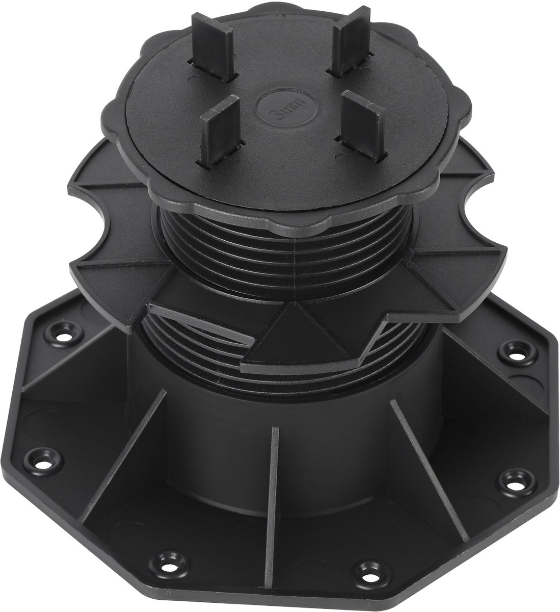 Terrasdragers Verstelbare - 100 stuks 65-140mm - Tot 1000 kg - met afstandhouder - Antislip drainageontwerp - Eenvoudig te installeren - Vlonderdrager
