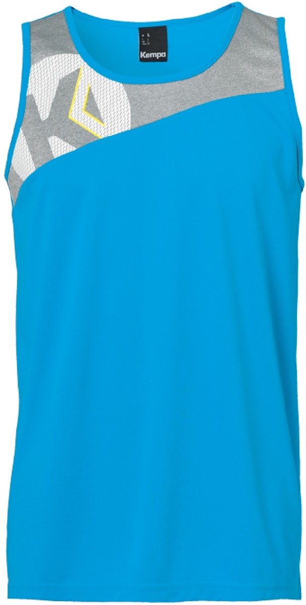 Kempa Core 2.0 Singlet Kempablauw-Donker Grijs Melange Maat XL