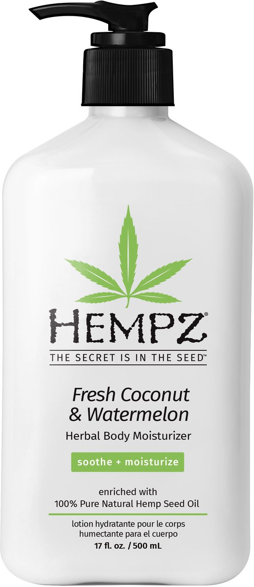 Hempz Original Fresh Coconut & Watermelon Herbal Body Moisturizer 500 ml - Hydraterende Crème - Body Lotion voor Dames en Heren - Hydraterend & Verzachtend - Kokosnoot Watermeloen