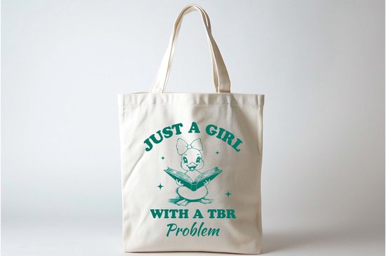 Sac fourre-tout juste une fille avec un problème de lecture - Amoureux des livres - Mignon - Funny - Rat de bibliothèque - Books - Amoureux des livres - Rat de bibliothèque - Temps de lecture - IkLees