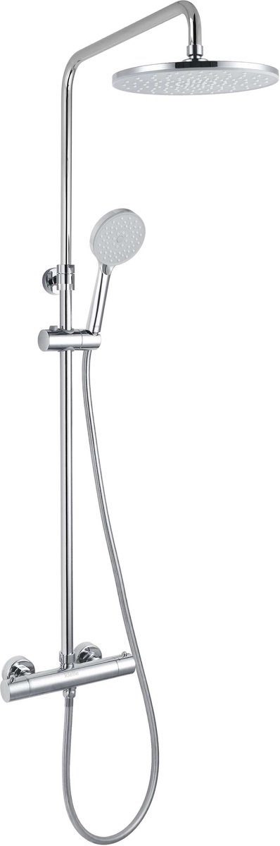 kielle Oudee - Doucheset met thermostaat, 23 cm, 3jet, chroom 20602020