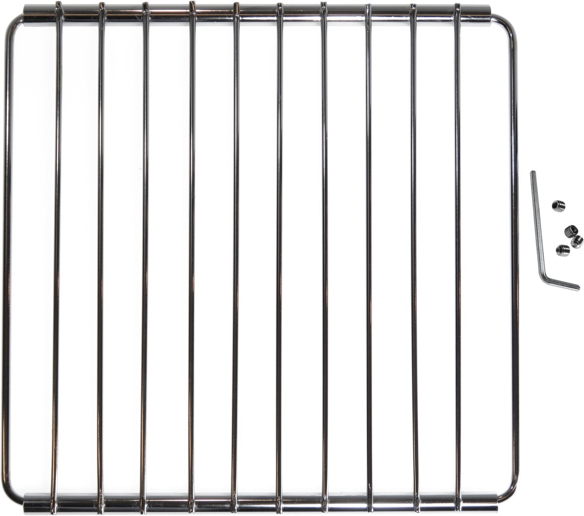Dparts klein BBQ rooster verstelbaar - rechthoek - 23cm x 23cm t/m 38cm - universeel - uitschuifbaar ovenrooster - voor in mini oven of BBQ