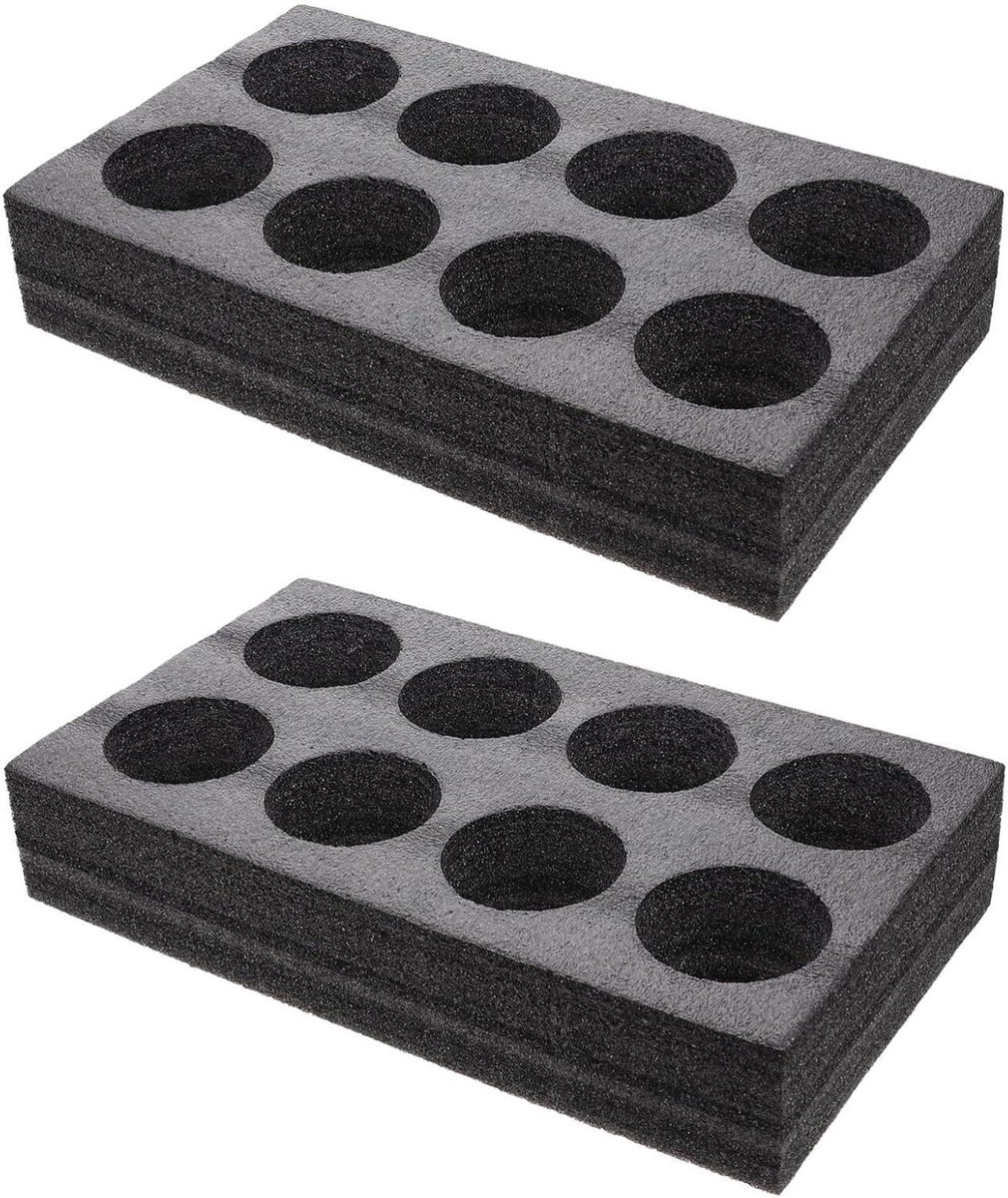 Allecto Plus - 2 stuks Draagbare bekerhouders voor 8 kopjes - Handige bekerhouder voor onderweg