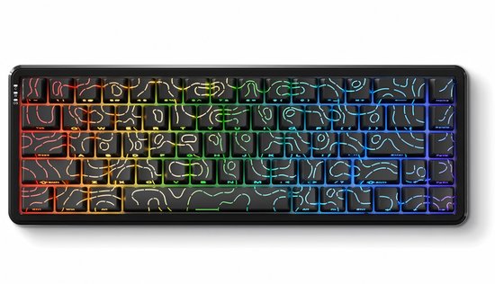 Ajazz AK680 MAX HE - 65% Bedraad RGB Gaming Toetsenbord - Hall Effect Rapid Trigger Mechanisch Toetsenborden - Zij Bedrukte toetsen - Gasket - Hot Swap - 8K Hz Polling Rate - QWERTY Toetsenborden- 68 Keys - Contourlijn zwart