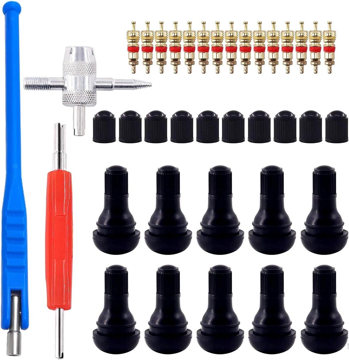 Allecto Plus - Bandenventiel Verwijderaar en Reparatietool voor Auto Motorfiets Fiets Blauw