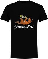 T-shirt homme âne ivre | festival/concert | Bière | fête | carnaval | Drôle | Noir