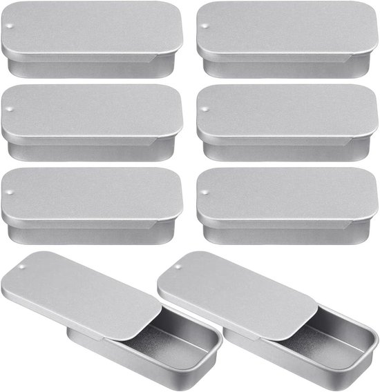 15 Pack 4 oz metalen ronde blikken, Lainrrew aluminium blikjes kleine metalen voedsel reisblikken opbergpotten containers met doorzichtige bovenkant en schroefdeksels voor specerijen, kaarsen, kunst en ambachten (4 oz