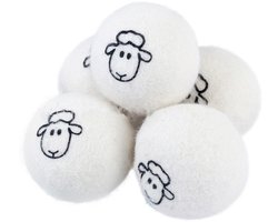 6 stuk(s) XL Drogerballen(7cm) - Droogballen van 100% schapenwol - Verkorte droogtijd - Energiebesparende wasbollen - Herbruikbare wasdrogerballen