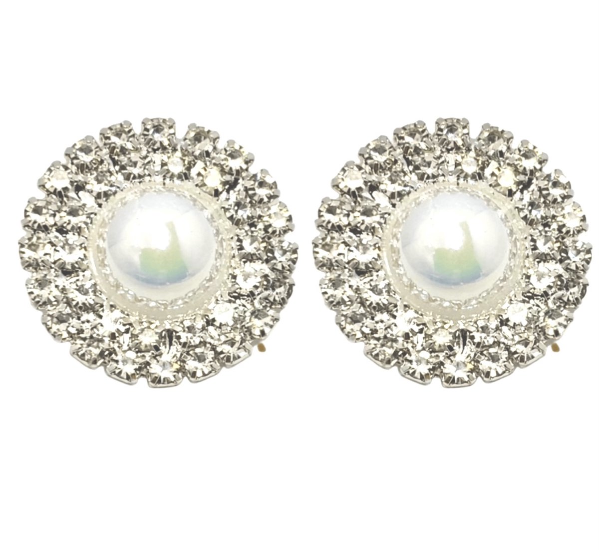 Schoenclips-Strass-Olie-Rond-2.5 cm -Trouwen- Charme Bijoux