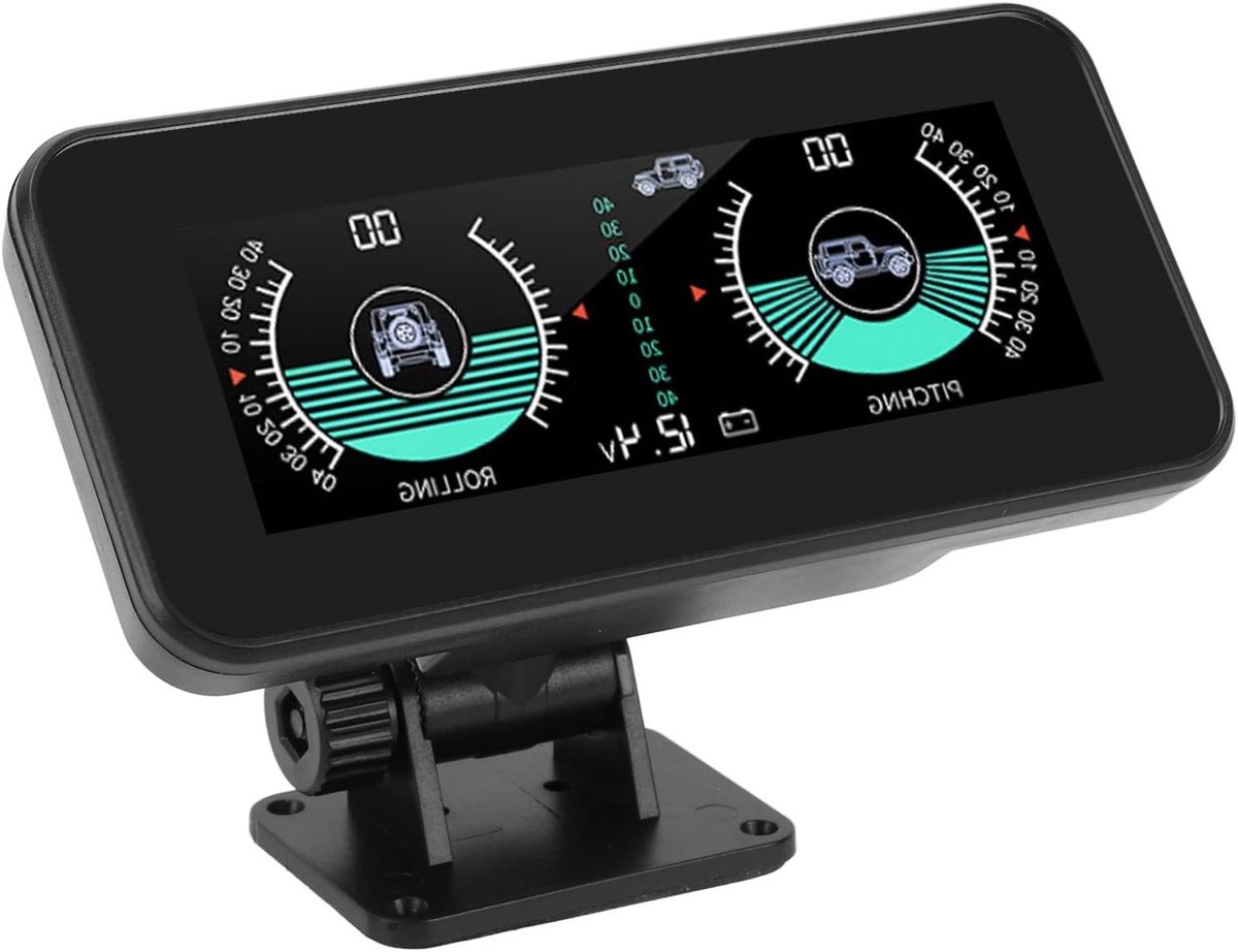 Allecto Plus - Auto Hellingmeter Niveau Kantelmeter met Elektronische Kompas en Digitale Hellingsmeter - Auto Accessoire Voor Auto's