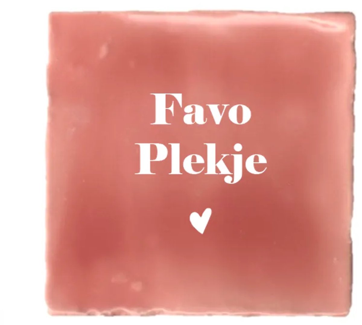 Hogenkamp Klompen & Souvenirs Favo Plekje - Roze handgemaakte tegeltjes met tekst