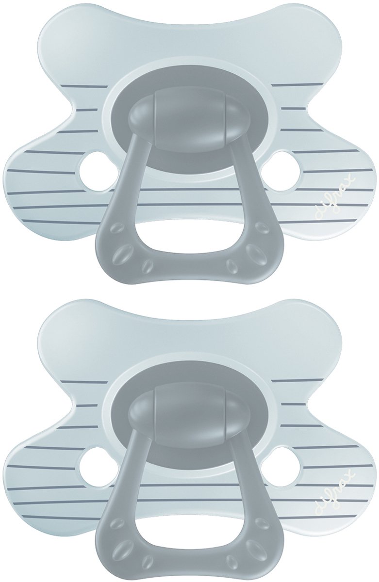 Difrax Fopspeen Natural - 18+ Maanden - Blauw - 2 Stuks