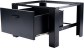 ProductXpert® Wasmachine Verhoger met opberglade - Wasmachine Opbouwmeubel - Universeel - Roestvrij staal - Zwart - 2025